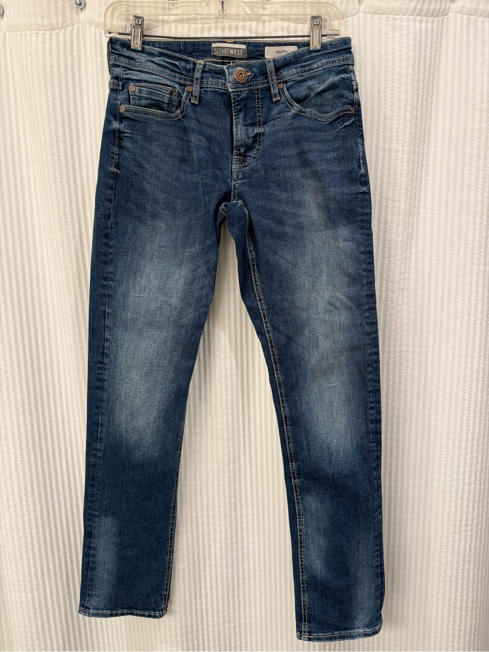 Departwest (Buckle) Trouper Slim Fit Men’s Jeans - Dark Blue Wash, size 28 x 32